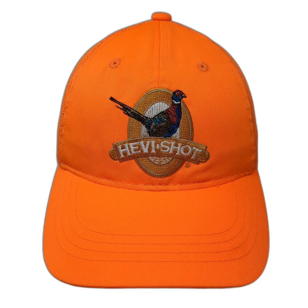 Hevi-Shot Baseball Cap Orange One Size Trucker Hat Mesh Back Strapback Pheasant